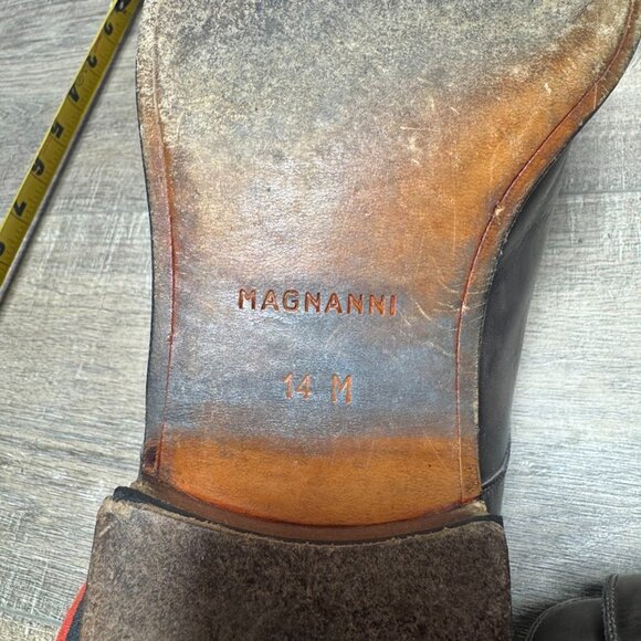 Magnanni Marco Catalux Grey Leather Single Monk Strap Dress Shoes Men's Size 14 - Picture 5 of 8